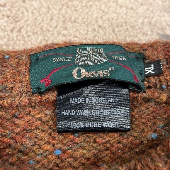 VTG orvis wool sweater made in scotland size XL In EUC - Picture 3 of 9